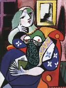 pablo picasso Woman with Book (mk04) oil painting